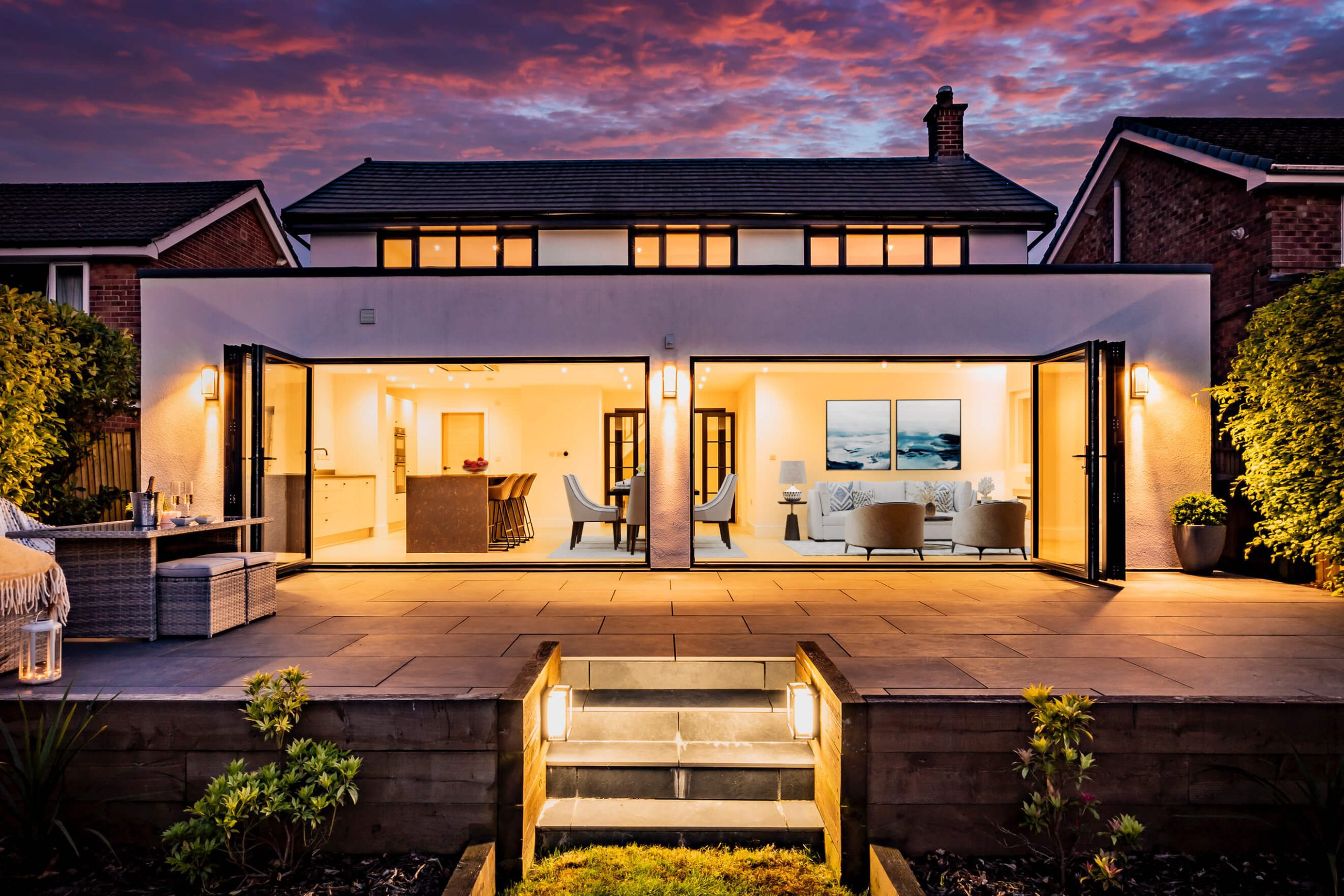 Empty Cheshire kitchen before virtual staging, showing space potential.