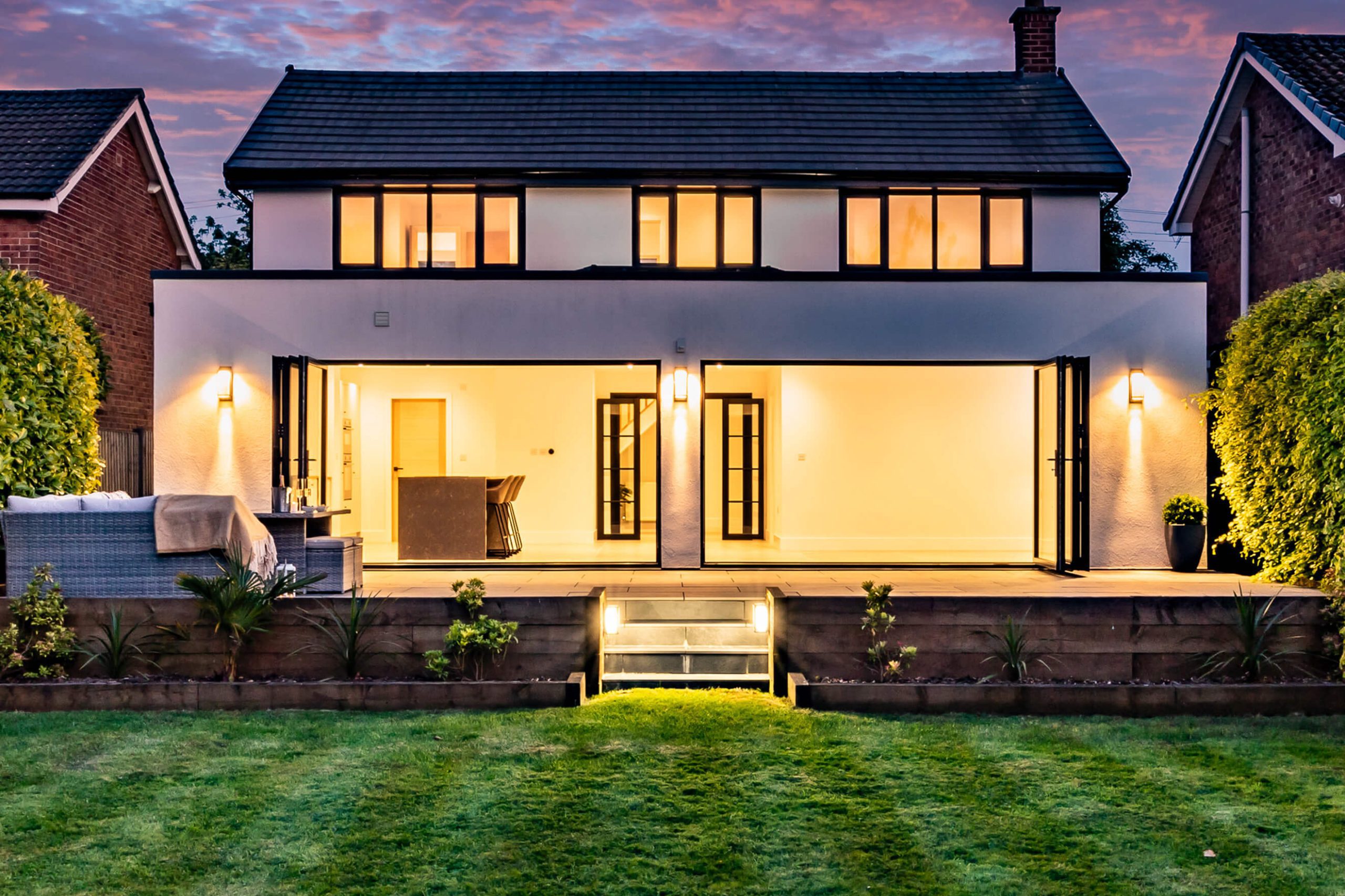 Empty Cheshire kitchen before virtual staging, showing space potential.