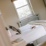 High-specification property in Northwich with soft neutral palette and breakfast-in-bed detail creating a calm, inviting feel.