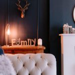 Lifestyle shot of lamp and family in Cheshire home