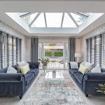 Roof lantern in family room in luxury Davenham home