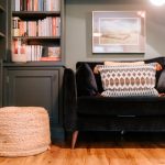 Inviting reading corner within a snug at a detached home on Church Street, Davenham with bespoke shelving and relaxed seating