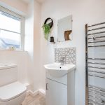 9 The Pavilions, Davenham – modern en suite with contemporary fittings, vanity unit and chrome heated towel rail