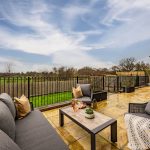 Garden terrace seating area at Albemarle Avenue, Hartford Grange, Hartford Cheshire