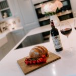 Kitchen island with dining and entertaining space at Albemarle Avenue, Hartford Grange