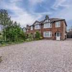 Bay fronted semi detached house with large gravel driveway at 46 Hodge Lane Hartford