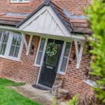Front entrance at Stubbs Lane in Northwich with porch canopy and wreath