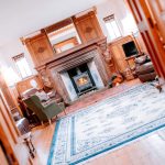 Feature fireplace with wood burning stove in a character property in Bostock Cheshire