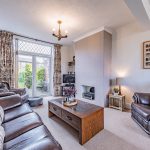 Open plan lounge diner with garden access and bay window dining area
