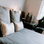 Lifestyle detail highlighting the presentation of a double bedroom at 9 Stirling Close, Hartford.